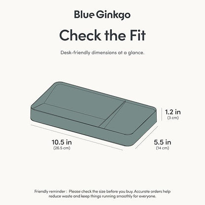 BLUE GINKGO Desk Tray – Korean-Made Organizer for Notes, Pens, Pencils, and Accessories (Double-sided, Green)