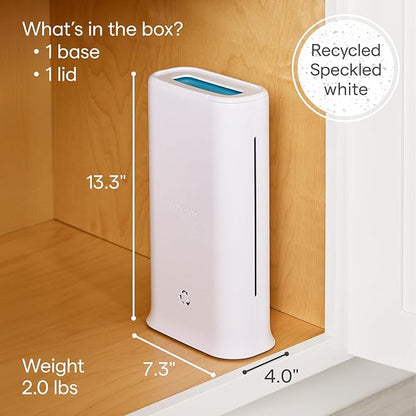 YouCopia StoraBag Space-Saving Plastic Bag Dispenser, Organizer for Kitchen Cabinet or Pantry Storage, One-Size, Speckled White