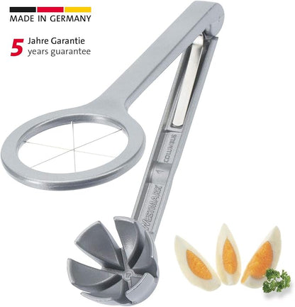 Westmark Wedge Egg Slicer - Heavy-Duty Aluminum Cutter with Stainless Steel Blades for Wedge Slices, Multi-Purpose Wedger for Eggs, Mushrooms, Strawberries & Kiwi, Kitchen Essentials