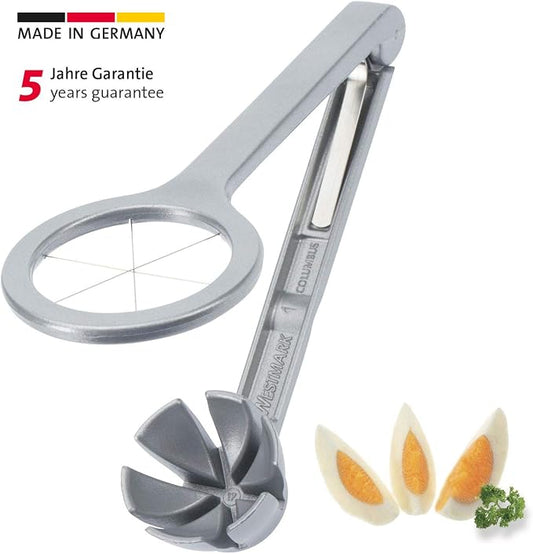 Westmark Wedge Egg Slicer - Heavy-Duty Aluminum Cutter with Stainless Steel Blades for Wedge Slices, Multi-Purpose Wedger for Eggs, Mushrooms, Strawberries & Kiwi, Kitchen Essentials