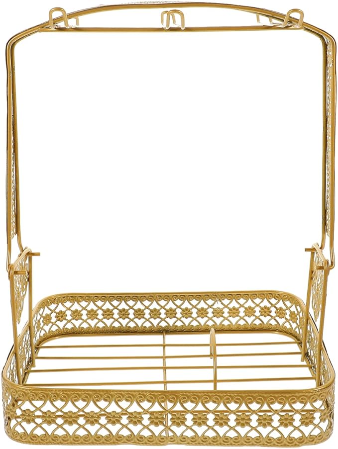 UPKOCH Coffee Mug Holder 6-Tier Metal Cup Stand with Drip Tray 11.14X8.85X7.28In for Kitchen Countertop Storage Organizer Rack for Coffee Cups and Tea Mugs