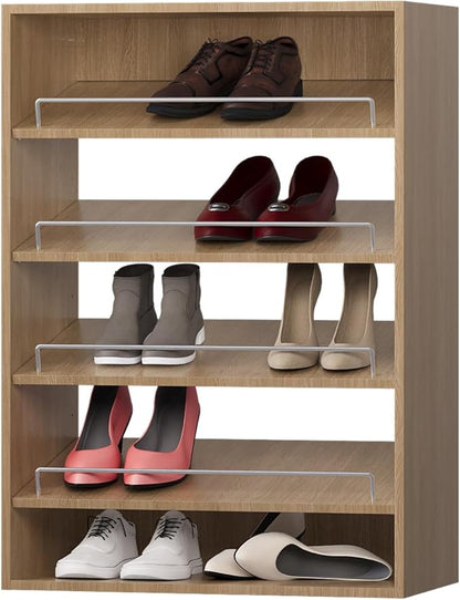 Shoe Shelf Short Tower Closet Unit, Modular Closet System, Wood Closet System Organizer with Storage for Walk In Closets, Clothing Rack for Hanging Clothes, Bedroom, Wood, 31.5"W