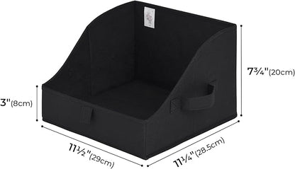GRANNY SAYS Closet Organizer Bins, Trapezoid Storage Bin, Storage Baskets for Shelves, Collapsible Clothes Organizers and Storage, Baskets for Organizing, Black, 3-Pack