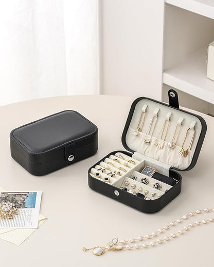 CASEGRACE Jewelry Box For Women Portable Travel Jewelry Case for Necklace Earring Rings Jewelry Holder Case Gift Box Girls