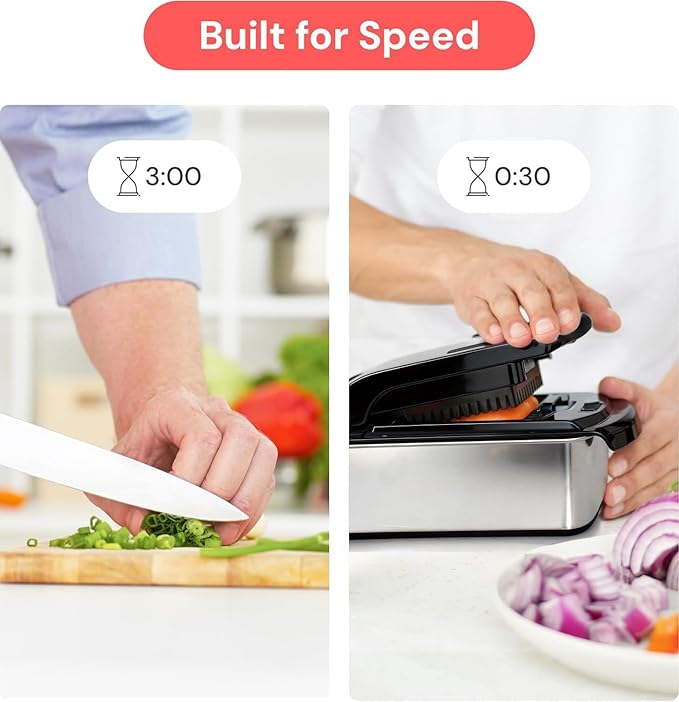 Fullstar The Original Pro Chopper - Vegetable Chopper and Spiralizer, Food Chopper with Container, Fruit Slicer, Kitchen Gadgets & Accessories, Home Essentials (4 in 1, Stainless Steel)