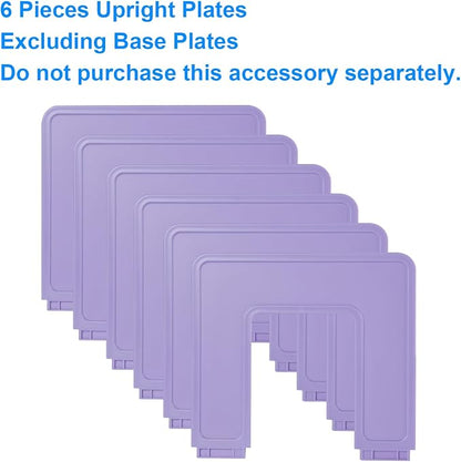 6 Pieces Upright Plates, Accessory Parts of Expandable File Folder Holder, Purple