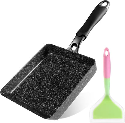 Tamagoyaki Pan - Japanese Omelette Pan Nonstick PFOA-Free - Japanese Egg Pan - Omelet Pan - Square Frying Pan Rolled Omelette Egg Roll - Tamago Skillet 7x6 All Stovetops