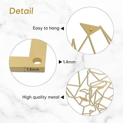 SIGNLEADER Metal Wall Art Decor Sisterly Love Modern Abstract Wall Sculpture Hangings Home Decoration for Living Room, Bedroom, Bathroom, Kitchen, Outdoor - 36" Gold