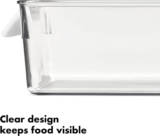 OXO Good Grips Fridge Organization Bin 8 in x 10 in - for Deli Meats, Cheeses, Loose Fruits and More (Pack of 4)