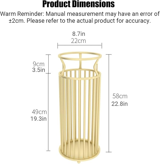 Metal Umbrella Stand with Hooks, Commercial Umbrella Holder & Storage Rack Organizer, Floor Standing Umbrella Bucket for Home, Hotel, Lobby & Entryway Decor.(Pink)