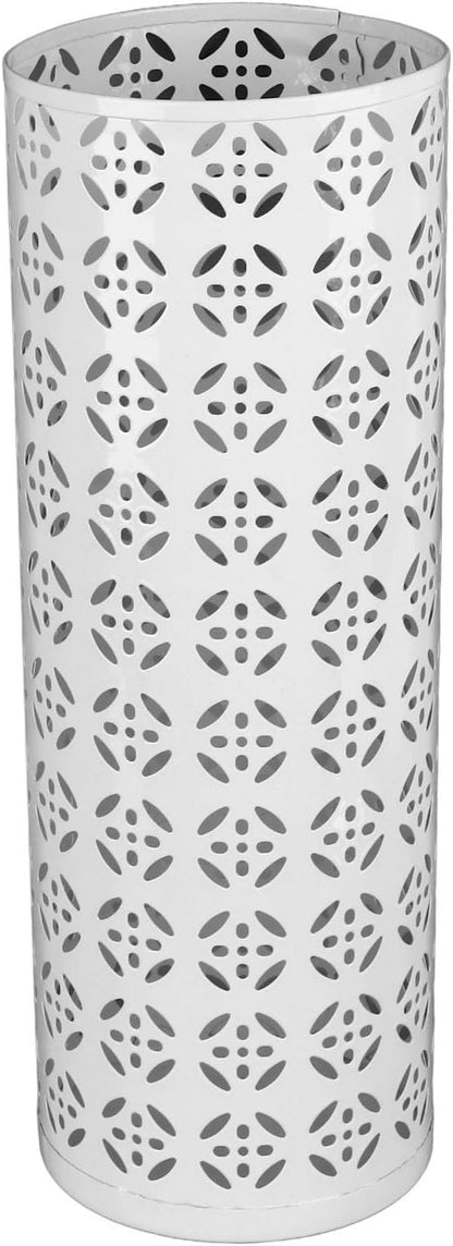 Zerodis Large Round Hollow Design Metal Umbrella Holder, Stylish Gold Finish Steel Umbrella Stand for Entryway, Home Office, and Outdoor Use (S)