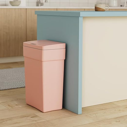 BestOffice 13 Gallon Trash Can Automatic Kitchen Trash Can Touch Free High-Capacity Garbage Can with Lid for Bedroom Bathroom Home Office 50 Liter (Black, 1) (1, Pink)