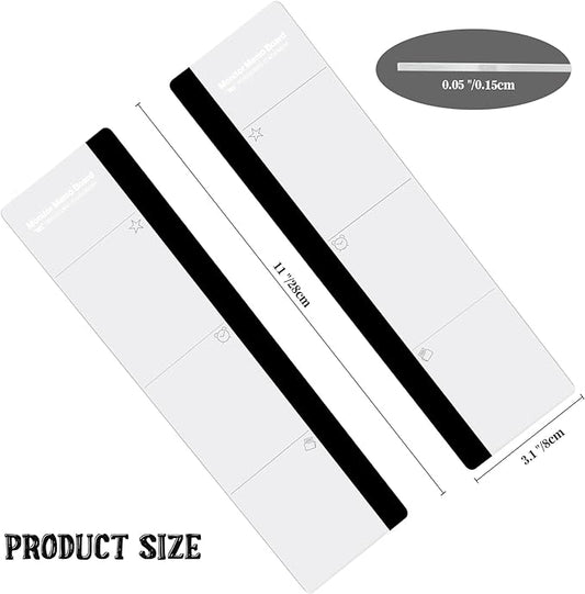 Office Desk Accessories 2pcs Monitor Memo Board Computer Message Board Office Supplies for Women Men Computer Sticky Note Holder with Functional Areas Home Office Accessories Office Must Haves