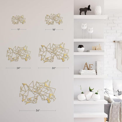 SIGNLEADER Metal Wall Art Decor Sisterly Love Modern Abstract Wall Sculpture Hangings Home Decoration for Living Room, Bedroom, Bathroom, Kitchen, Outdoor - 36" Gold