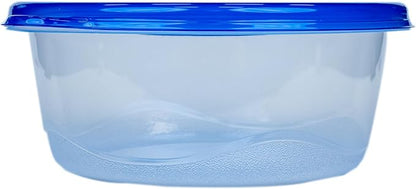 Glad GladWare Big Bowl Food Storage Containers with Lids, Large Round BPA Free Plastic Containers for Soups, Salads, and Meal Prep, Lock Tight Seal, Microwave Dishwasher Safe, 48 Oz, 3 Count