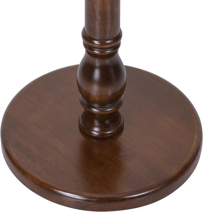 Bekrvio Wood Freestanding Coat Rack Coat Tree with Round Base, Walnut | Unique Coat Hanger Stand, Heavy Duty Standing Coat Rack, For Jacket, Hat, Bags For Entryway, Hallway, Bedroom, Apartment