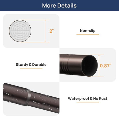 ENJOYBASICS 2 Pack Adjustable Spring Tension Curtain Rods 32 to 54 Inches, Stainless Steel Bronze Shower Rod No Drilling for Window, Bathroom, Closet, Room Divider, 7/8" Diameter