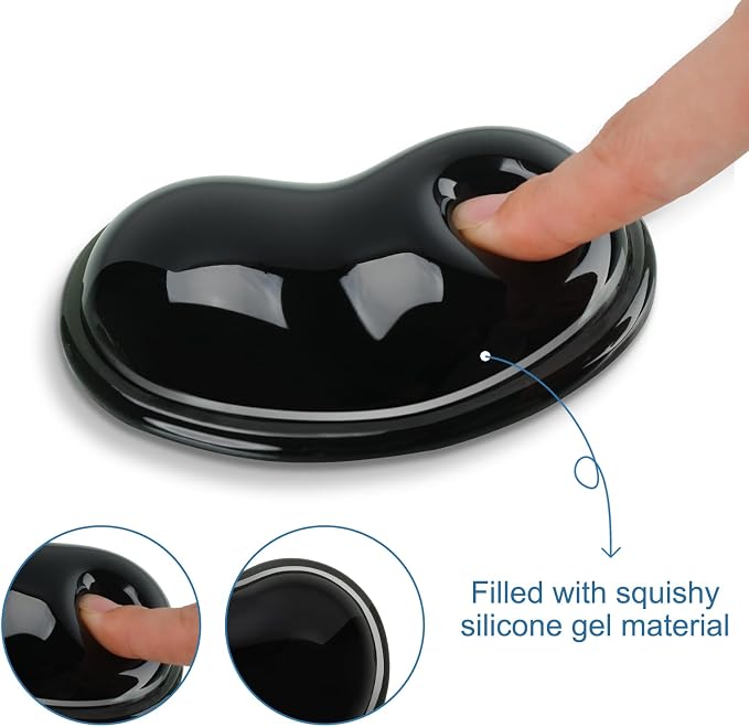 Ergonomic Gel Wrist Rest for Mouse, Computer Mouse Wrist Support for Arm Pain Relief, Heart-Shaped Cute Hand Wrist Cushion for Home and Office Working Gaming Anti-Fatigu