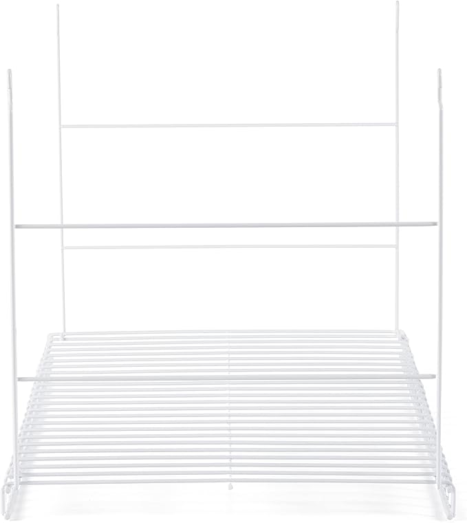 Rubbermaid Universal Closet Custom Wire Hanging Storage Shelf Durable Steel Clothes Rack Accessory Attachment, 24 Inch Long, 2 Pack, White