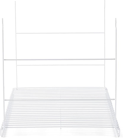 Rubbermaid Universal Closet 24 Inch Long Durable Steel Custom Wire Hanging Added Storage Shelf Accessory, White