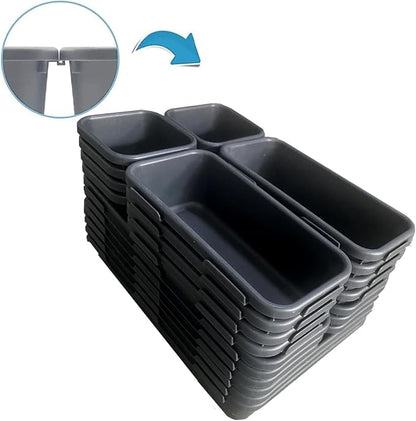 Kutesna 25 PCS Interlocking Desk Drawer Organizer Separator for Office,Bathroom,Kitchen,Makeup,Tool（4 Sizes）