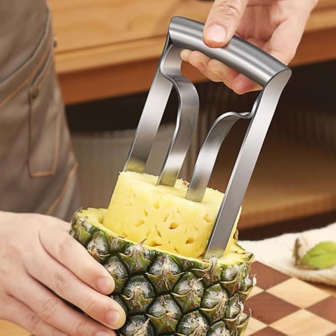 Pineapple Corer Tool, Stainless Steel Pineapple Peeler, Pineapple Cutting Tool, Corer Slicer Cutter for Kitchen Use