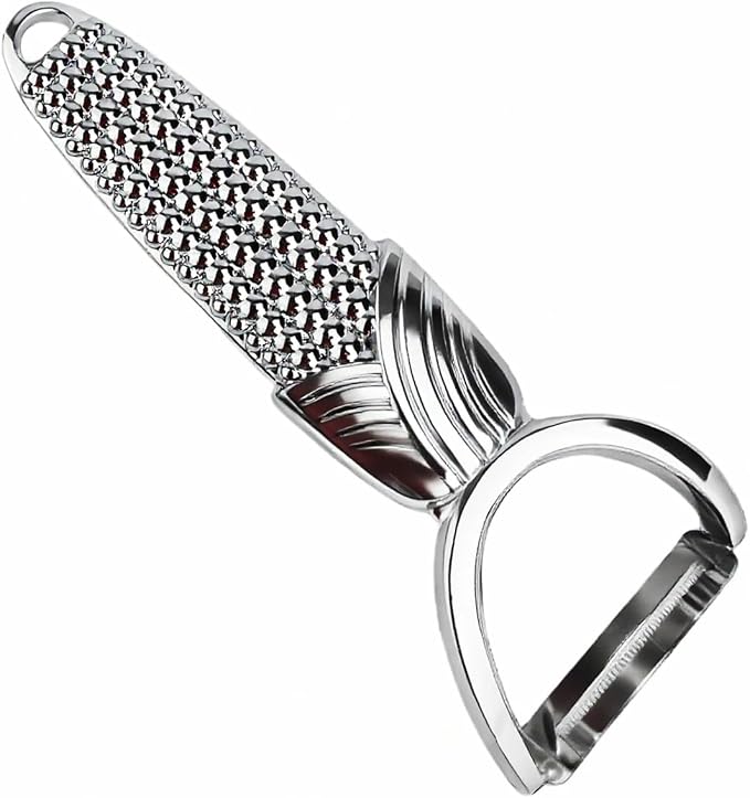 Corn Peeler and Stripper for Cob, Stainless Steel Husker Tool with Ergonomic Handle, Sharp Kernel Remover & Shucker for Kitchen, Silver