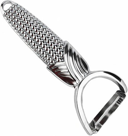 Corn Peeler and Stripper for Cob, Stainless Steel Husker Tool with Ergonomic Handle, Sharp Kernel Remover & Shucker for Kitchen, Silver