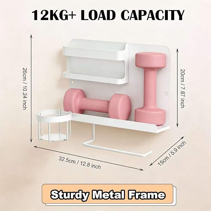 Floating Bedside Wall Organizer & Dorm Decor | Wall Mount Essential Wall Nightstand Bed Shelf for Remote Control Holder, Cool Teen Girls Trendy Stuff, Room Organization