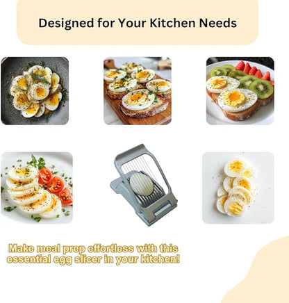 Annie & Mia Design Egg Slicer, Stainless Steel Wires Dishwasher Safe Aluminum Alloy Heavy Duty Multipurpose Cutter For Hard Boiled Eggs or Strawberry, Butter, Kiwi