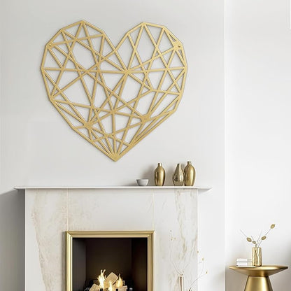 SIGNLEADER Metal Wall Art Decor Eternal Diamond Modern Abstract Wall Sculpture Hangings Home Decoration for Living Room, Bedroom, Bathroom, Kitchen, Outdoor - 36" Gold