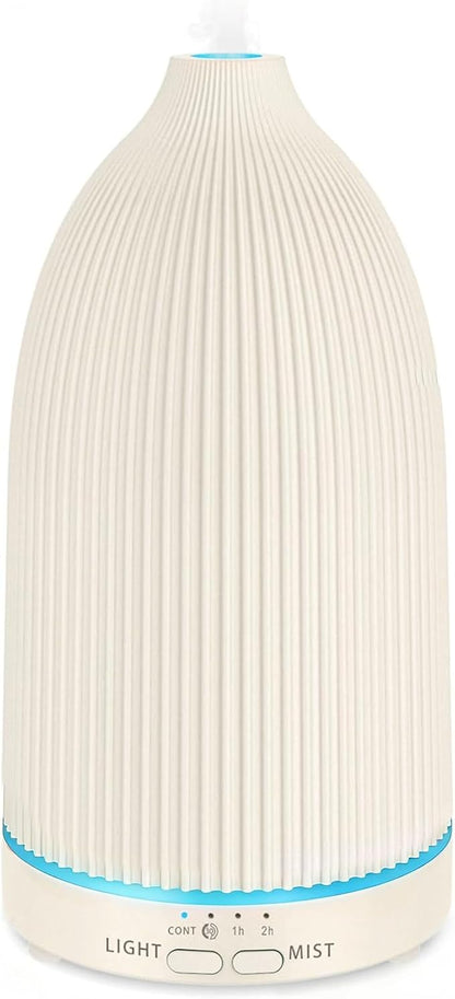 URPOWER 100ML Essential Oil Diffuser Ultrasonic Cool Mist Humidifier with 7 LED Lights, Timer & Auto-Off Quiet Aromatherapy Scent Diffuser for Home Bedroom Office Relaxation