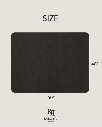 BARoyal Office Chair Mat for Hardwood Floor Under Desk Computer Rolling Chair Mat for Wood/Tile Floor Non-Slip Heavy Duty Desk Rug PVC Plastic Hard Floor Protector 46"x 60" (Espresso)