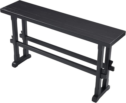 Narrow Entryway Table 59" Farmhouse Wood Long Skinny Console Table for Entryway Rustic Sofa Table for Living Room/Hallway/Reception/Bedroom, Black