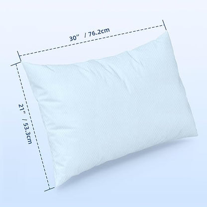JMU 100PCS Disposable Pillowcases Blue, 21" x 30",1 Ply Tissue 1 Ply Poly Film, Single Use Pillow Case for Hospitals Medical Supplies