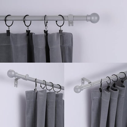 Thestoa Curtain Rods for Windows 30-62 Inch, 5/8" Brushed Nickel, Stainless Steel Small Curtain Rods for Bedroom, Living Room, Kitchen, Farmhouse, Outdoor