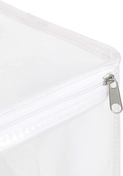 Amazon Basics Clear Zippered Storage Bags for Closet Organization, Stackable Clothing and Linen Storage Containers, 6-Pack