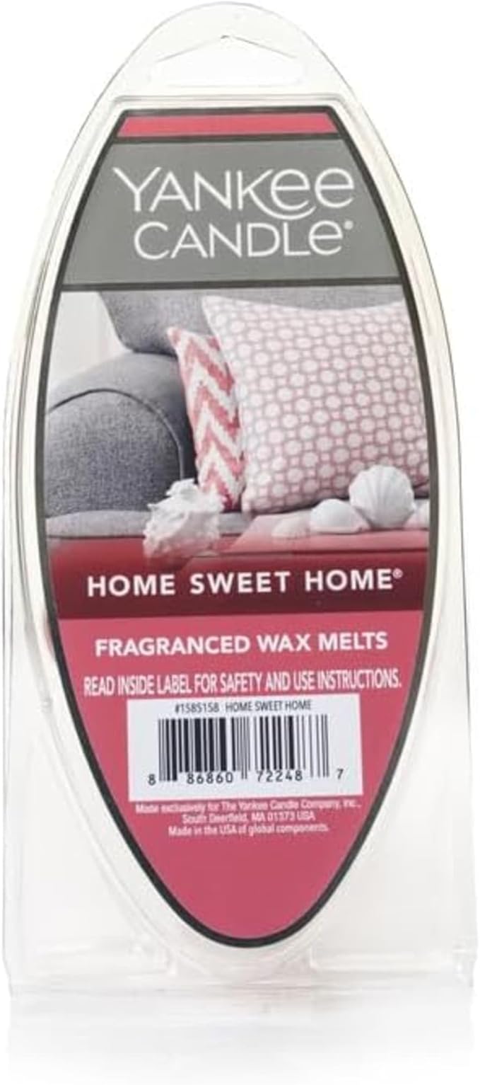Yankee Candle Home Sweet Home Wax Melts 6 Count (Pack of 3) Ideal for Use in All Wax Warmers Perfect for DIY Candle Making