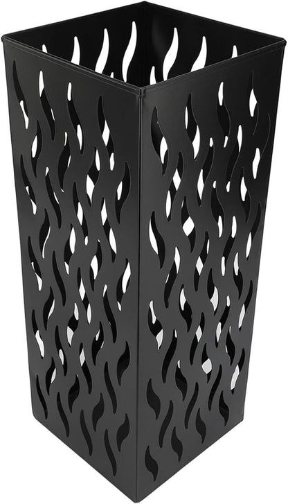 Metal Umbrella Holder, Square Umbrella Stand Rack for Entryway, 6.3" x 6.3" x 16.5" (Black)