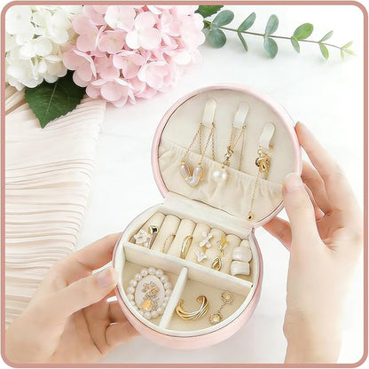 18 Pcs Mini Jewelry Travel Case,Gorgeous Leather Travel Jewelry Box for Bridal Proposal Gifts,Exquisite Multicolor Bulk Jewelry Boxes for Rings,Earrings and Necklaces