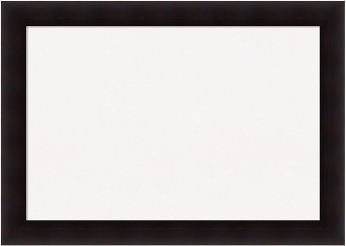 Amanti Art White Cork Board for Wall, 30x42 Vision Board with Brown Wood Frame, Large Corkboard Office Decor for Home Organization, Rustic Farmhouse Corkboard Pinboard to display items for home