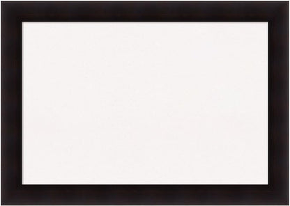 Amanti Art White Cork Board for Wall, 30x42 Vision Board with Brown Wood Frame, Large Corkboard Office Decor for Home Organization, Rustic Farmhouse Corkboard Pinboard to display items for home