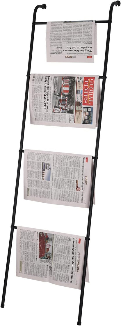 2 Pack Blanket Ladder Decorative Towel Rack Holder for Bathroom, Wall Leaning Metal Drying Quilt Stand for Living Room Bedroom Farmhouse Home Decor, for Women Mom Mother Her Wife - Black