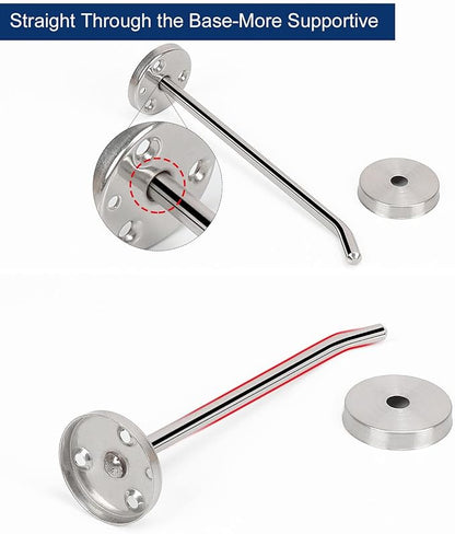 NearMoon Coat Hooks, Wall Mount Hooks for Hanging Hat Hurse Robe, 304 Stainless Steel Heavy Duty Towel Hangers for Bathroom Livingroom Hotel Kitchen Garage, 6 Pack (8 Inch, Brushed Nickel)