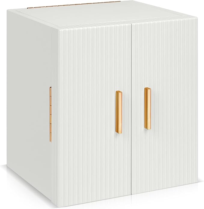 Dajasan Large Jewelry Box for Women, Jewelry Holder Organizer Box with 3 Drawers, 4-Tier Jewelry Storage Organizer with Mirror for Necklace Ring Bracelet Watch, Gift Idea (White)