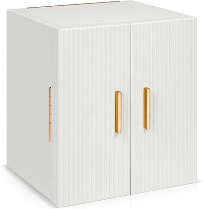 Dajasan Large Jewelry Box for Women, Jewelry Holder Organizer Box with 3 Drawers, 4-Tier Jewelry Storage Organizer with Mirror for Necklace Ring Bracelet Watch, Gift Idea (White)