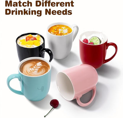 Urbanstrive 16 oz Large Coffee Mug with Handle Tea Cup Novelty Coffee Cup Idea Gift for Men Women Office Work (Yellow)
