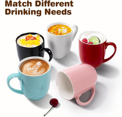 Urbanstrive 16 oz Large Coffee Mug with Handle Tea Cup Novelty Coffee Cup Idea Gift for Men Women Office Work (Orange)