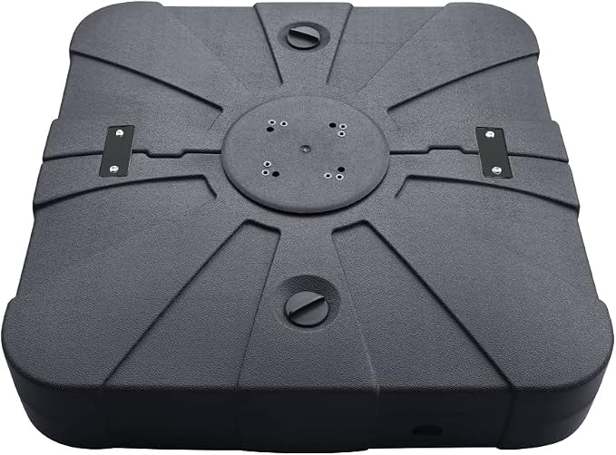 EliteShade USA 33" x 33" Offset Patio Umbrella Base Sand/Water Filled Square Umbrella Stand,Black