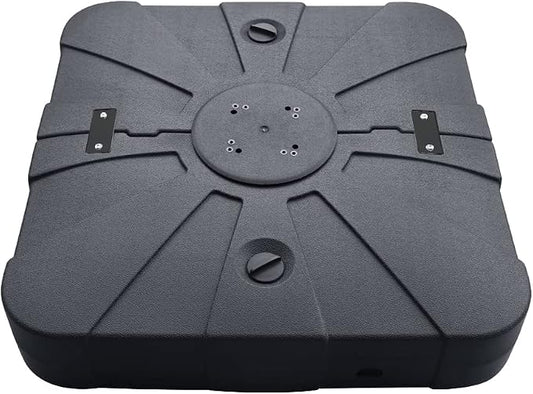 EliteShade USA 33" x 33" Offset Patio Umbrella Base Sand/Water Filled Square Umbrella Stand,Black
